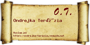 Ondrejka Terézia névjegykártya