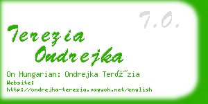 terezia ondrejka business card